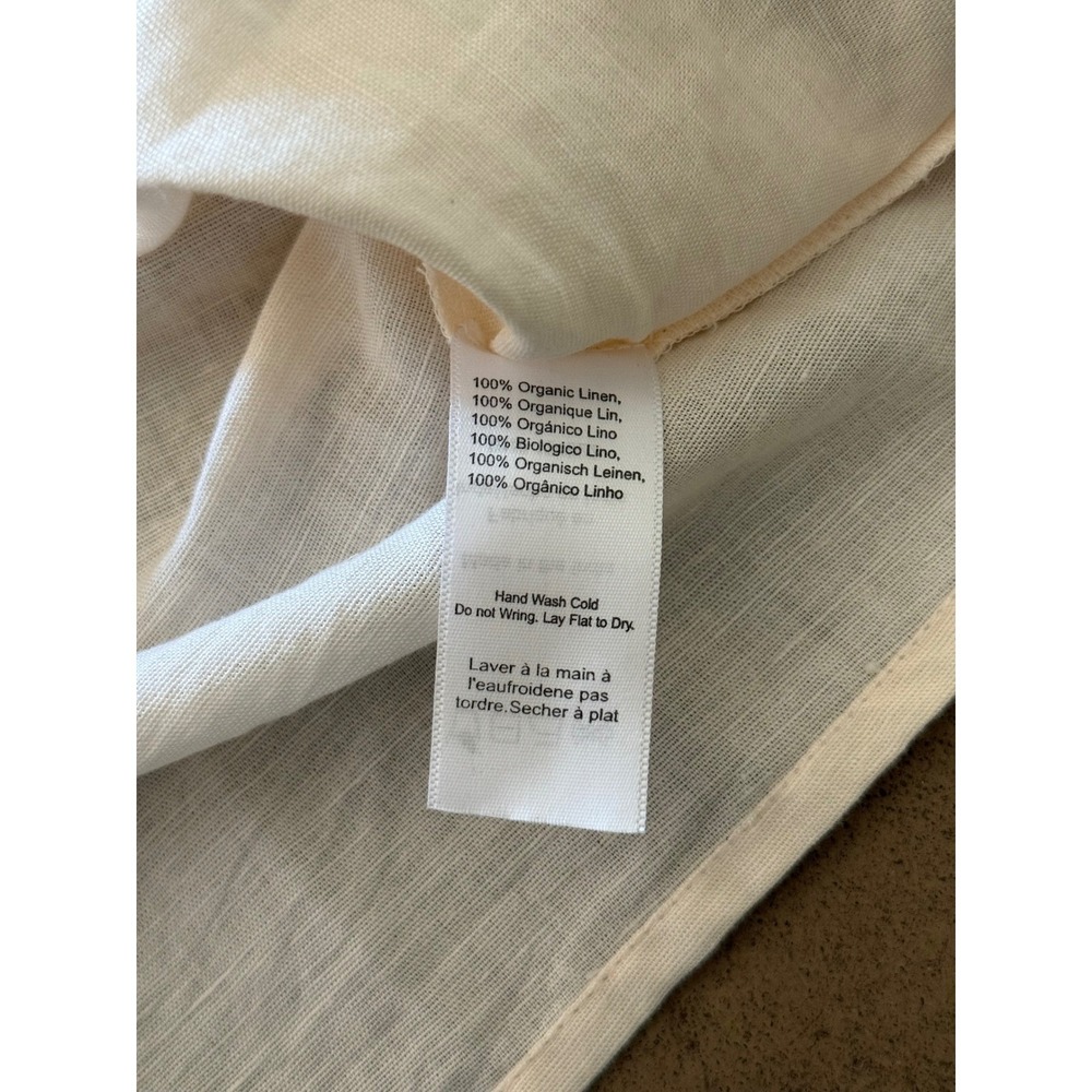 Emerson Fry India Collection Organic Linen Wrap Midi Skirt Cream ML Handmade NEW - Picture 12 of 13